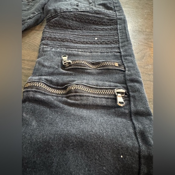 Demolition Kids Black Distressed Jeans size 10 - Picture 3 of 5